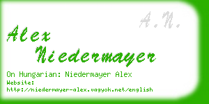 alex niedermayer business card